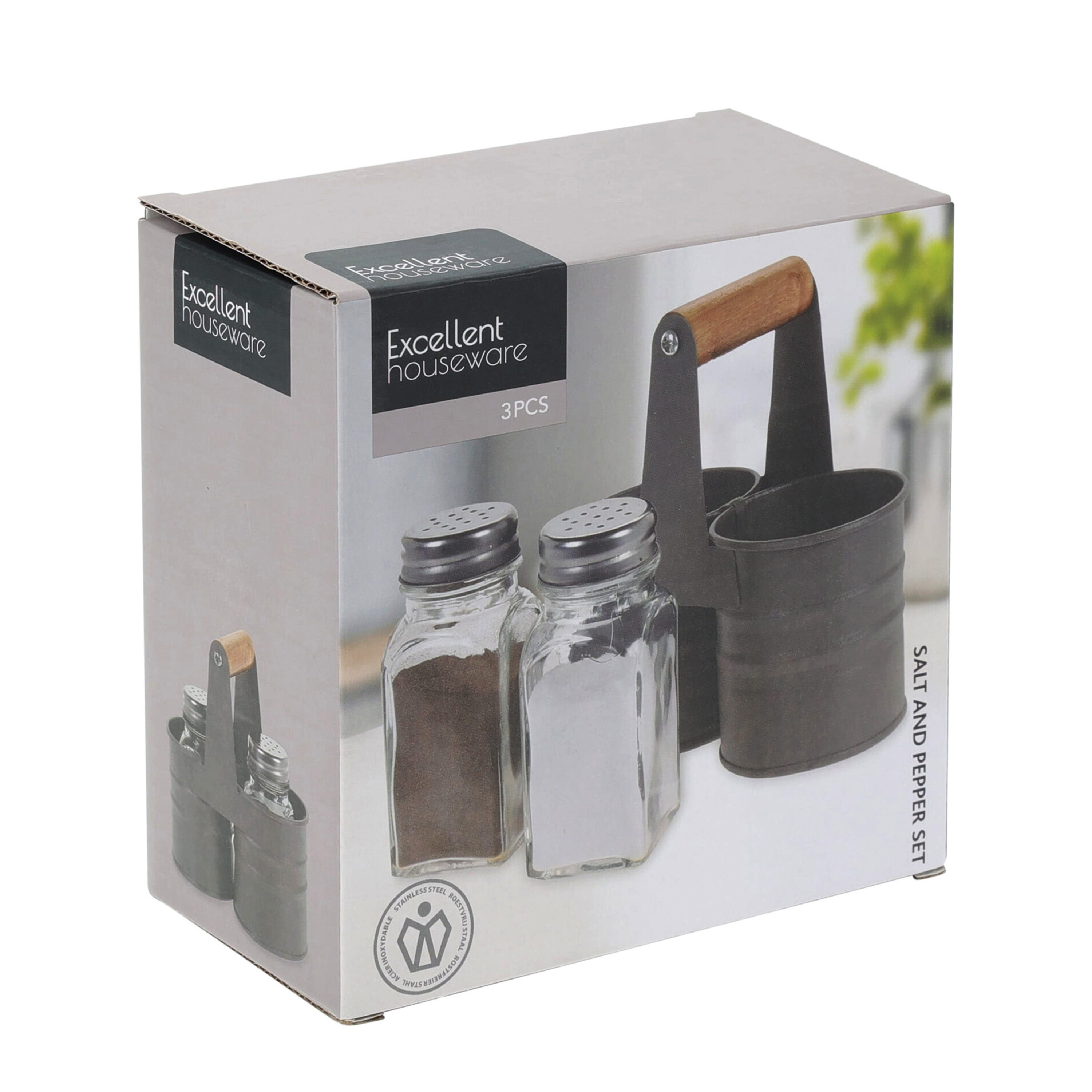 Salz- und Pfefferstreuer Set 3-teilig