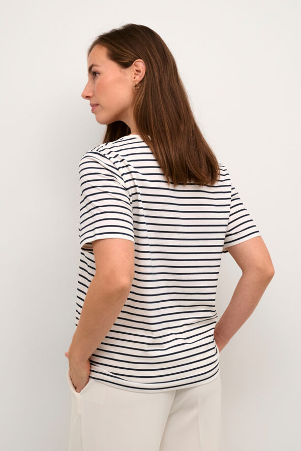 Culture CUdeia Oneck Tshirt White/salute stripe