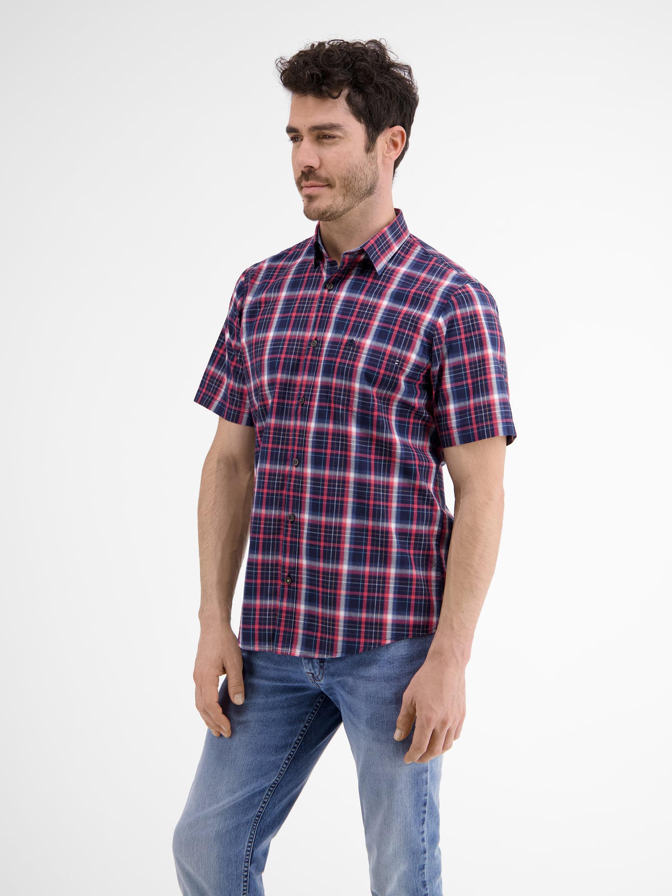 Halbarmhemd *Poplin Check*