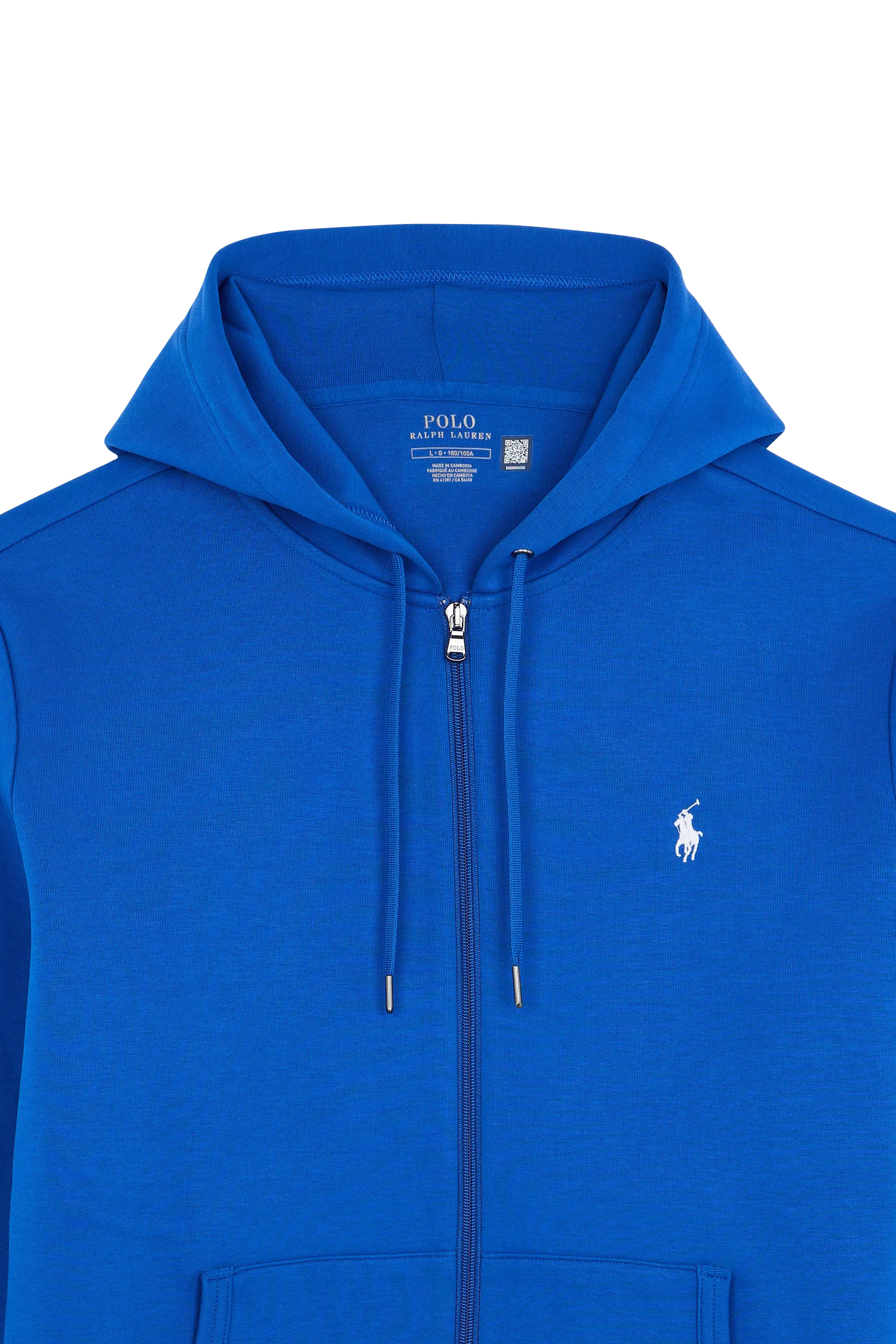 POLO RALPH LAUREN Hoodie DOUBLE KNIT Bleu