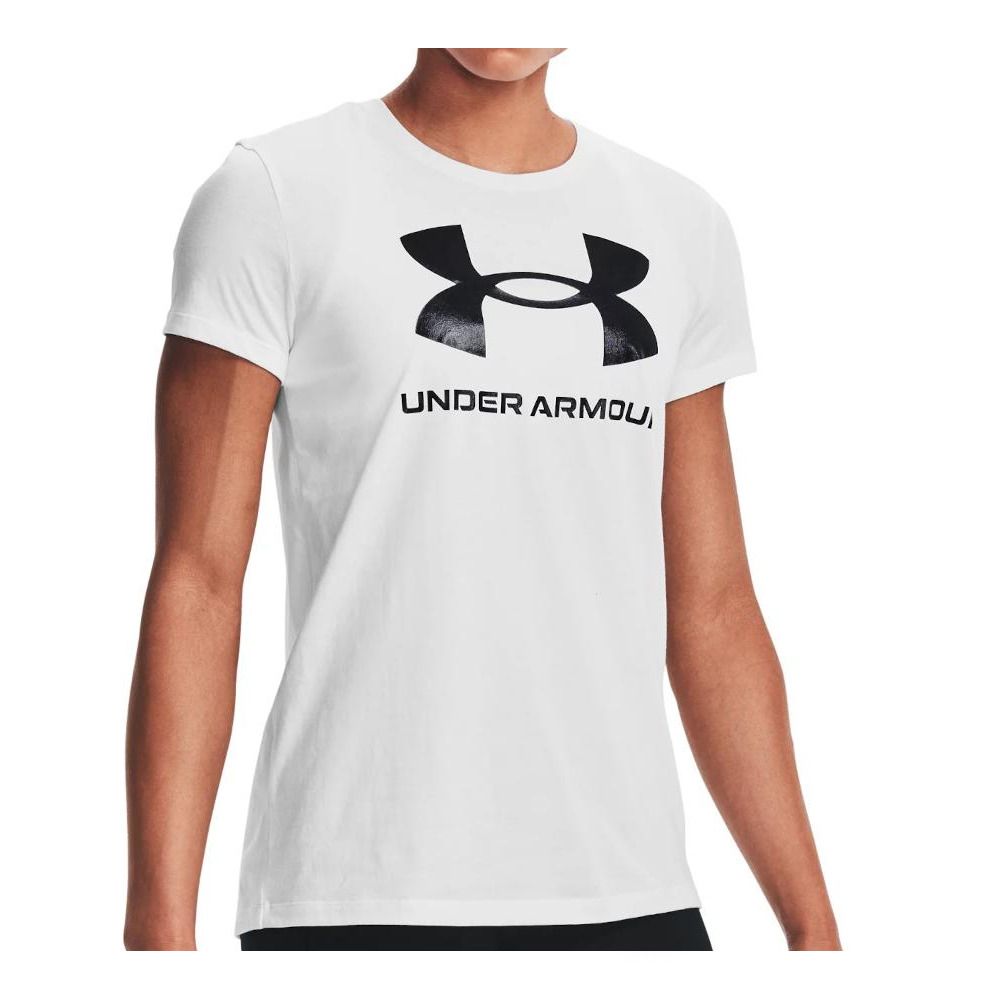 Under Armour UA SPORTSTYLE LOGO - Tee-shirt Femme white/black
