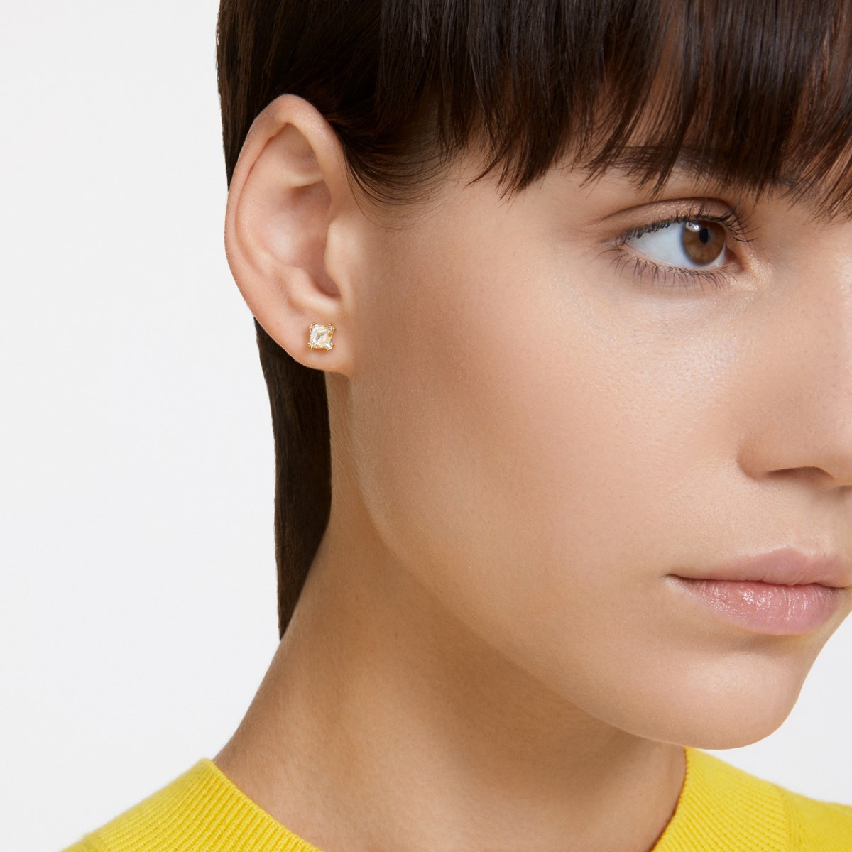 Boucles d'oreilles clous Swarovski Stilla jaunes