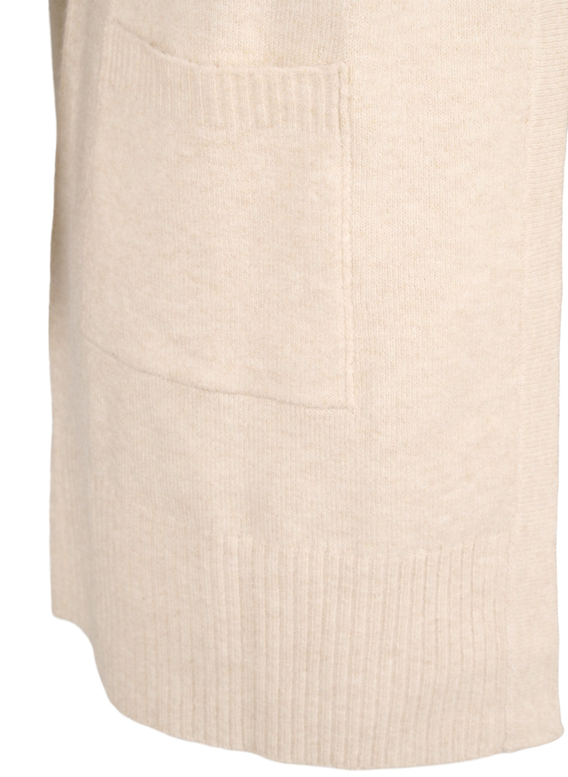 Meleret strik cardigan med lommer