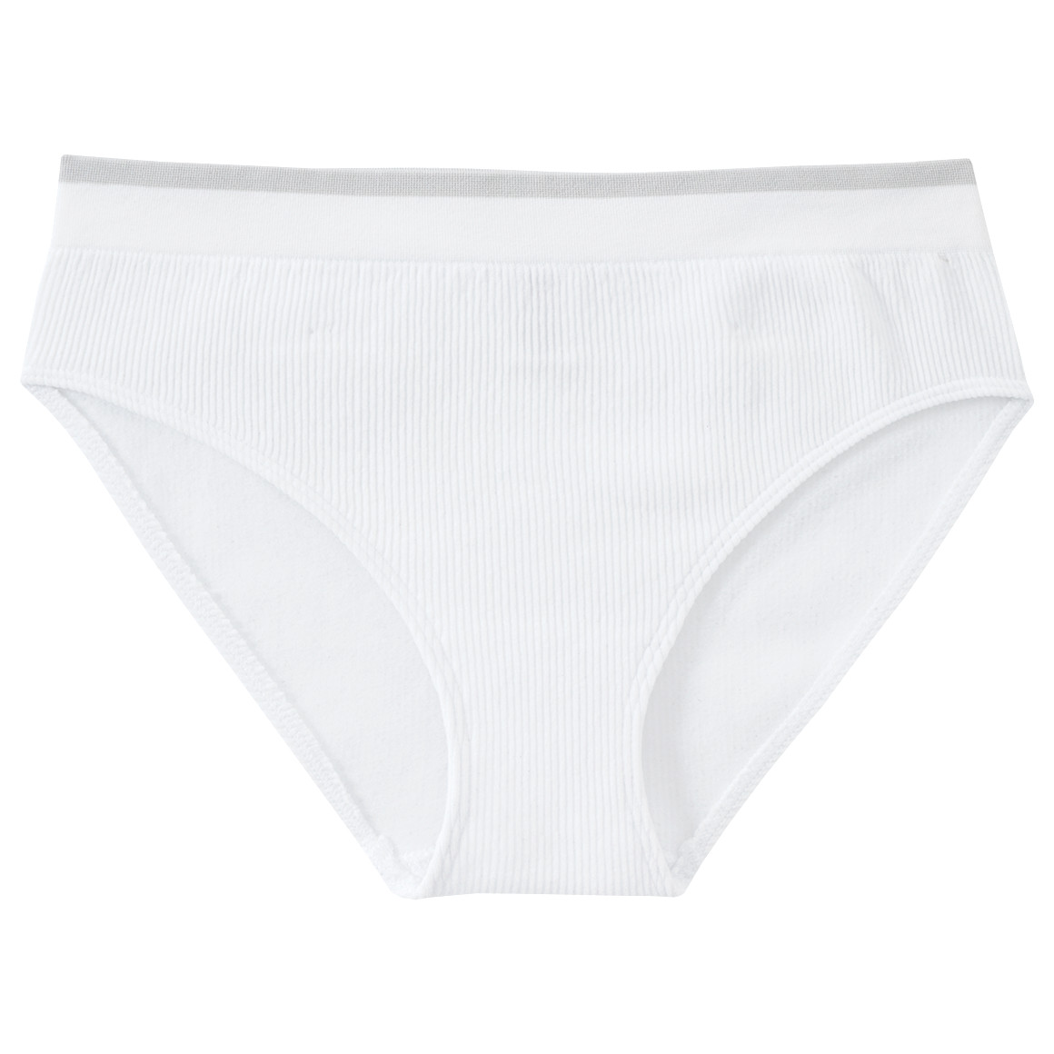 Yigga 3 Mädchen Seamless-Slips in Unifarben weiss / schwarz