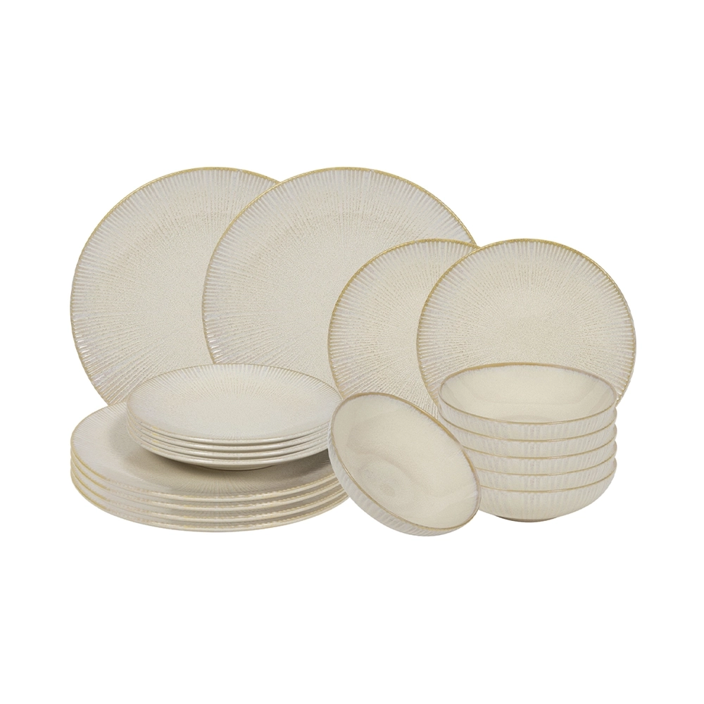 Tavola Geschirrset pastellbeige 18-teilig