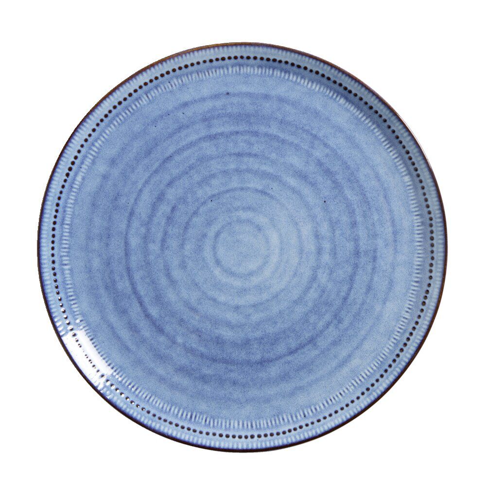 Assiette plate grès bleu Ø27,5cm