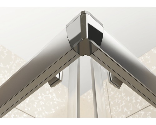 Hoekdeur met schuifdeur RAVAK Blix 80 x 80 cm profiel wit helder glas vuilafstotende glascoating