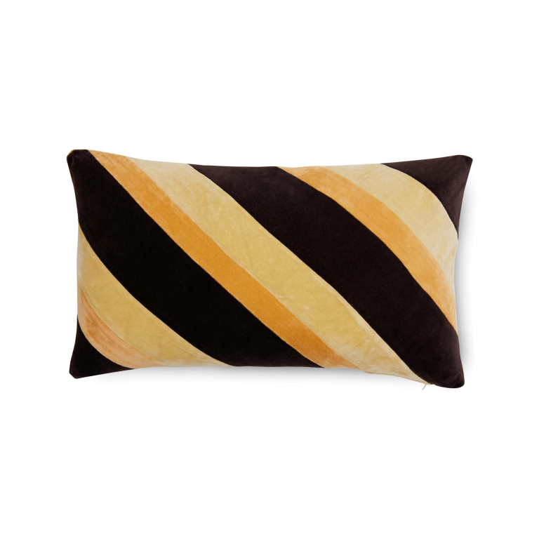 HKliving Striped Velvet kussen 60x35 Fame