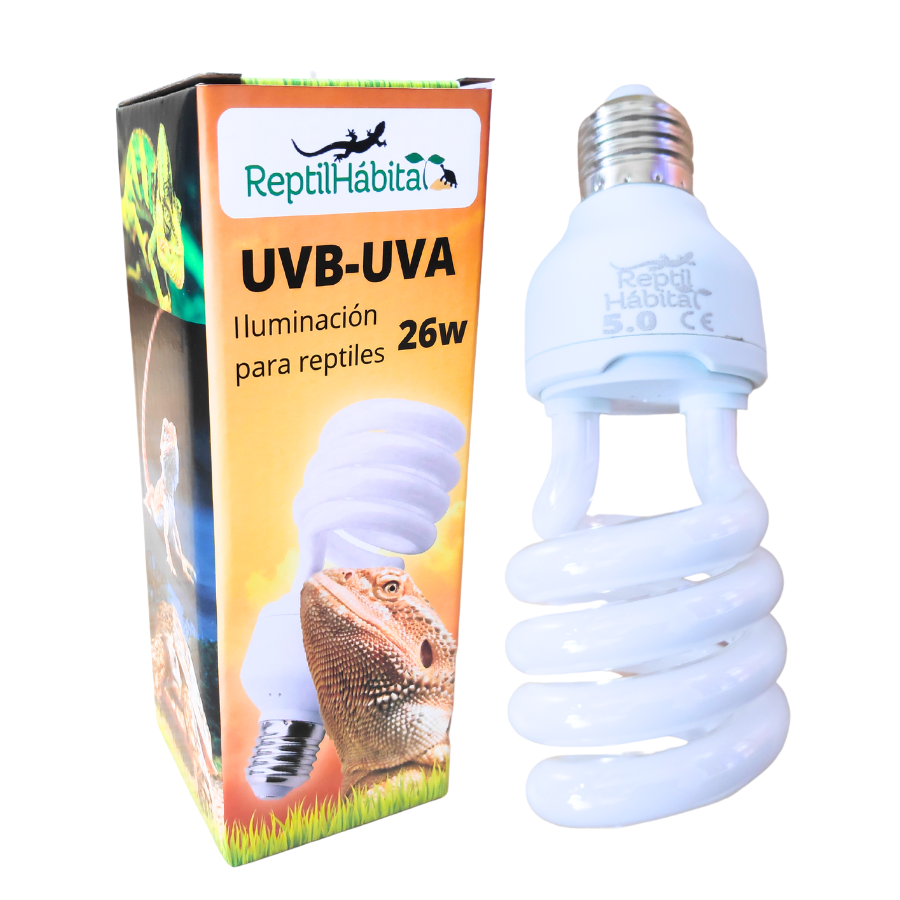 Lâmpada compacta UVB para terrário de répteis – 5.0 e 10.0
