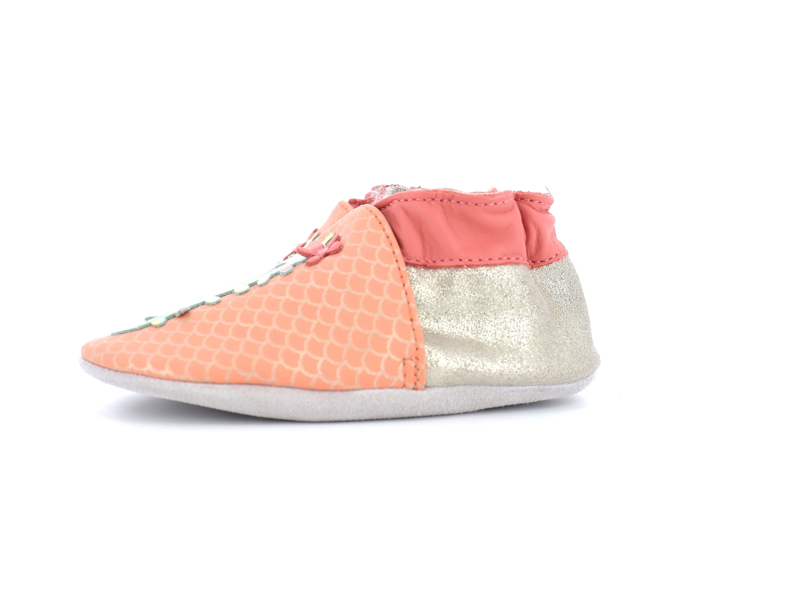 Robeez-EXOTIC SUMMER Cuir Saumon