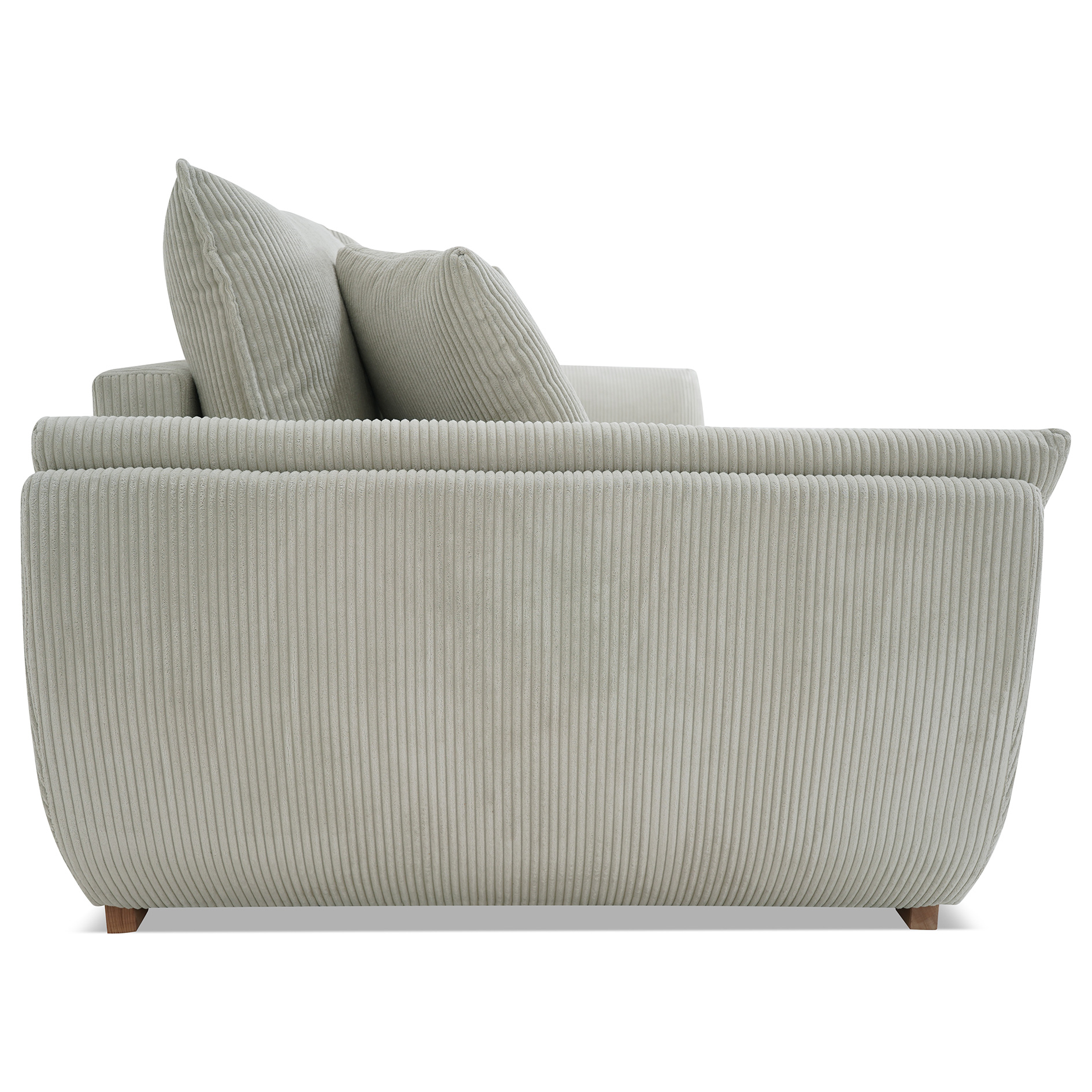 Big Sofa - silber - Cordstoff - mit Kissen