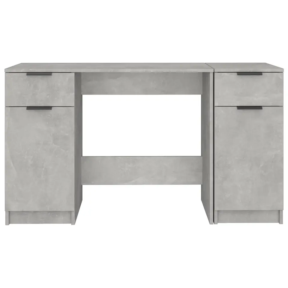 vidaXL - Bureau - Grijs - Bewerkt hout