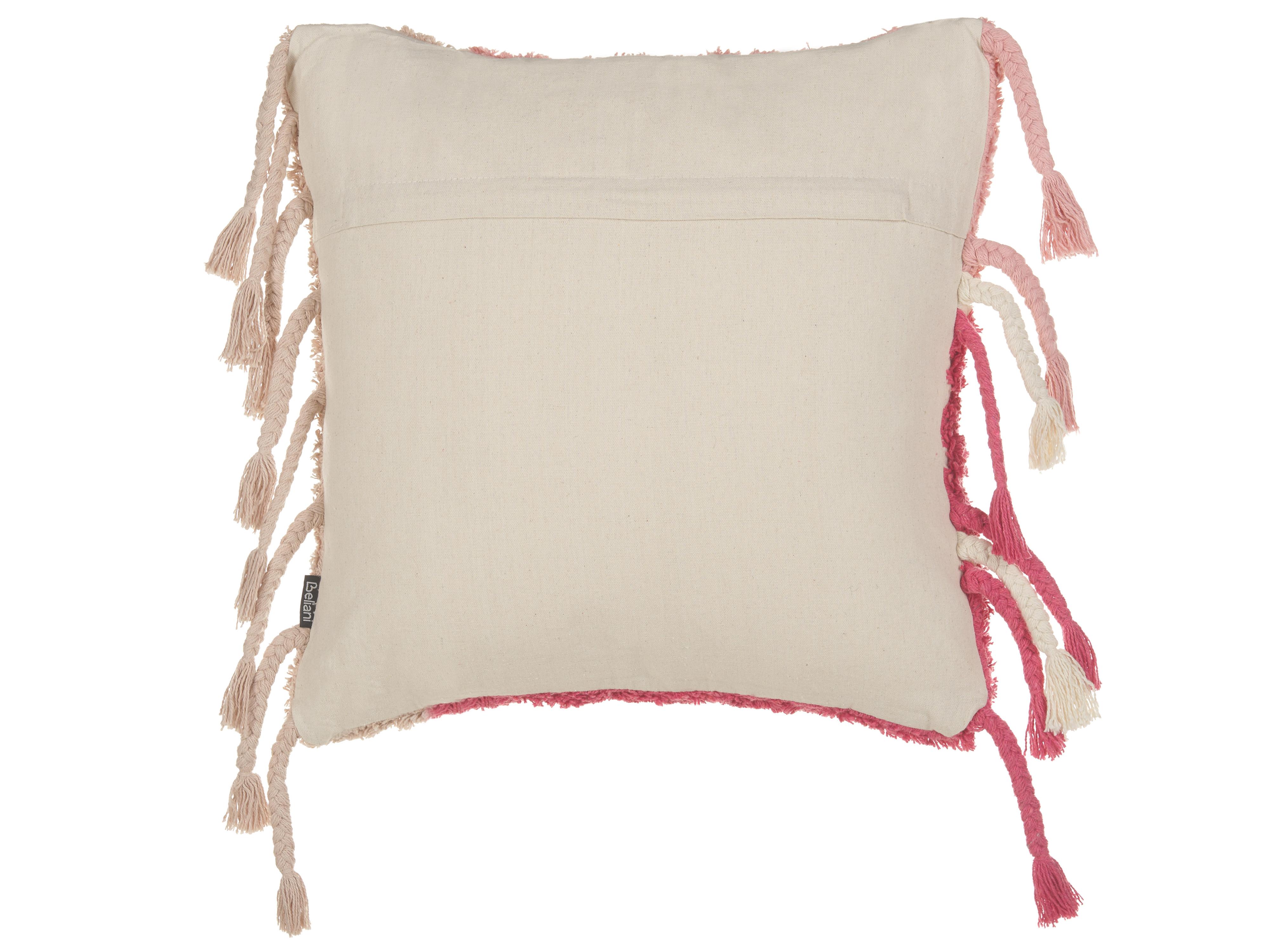 Sierkussen BISTORTA Katoen 45 x 45 cm Roze geometrisch patroon