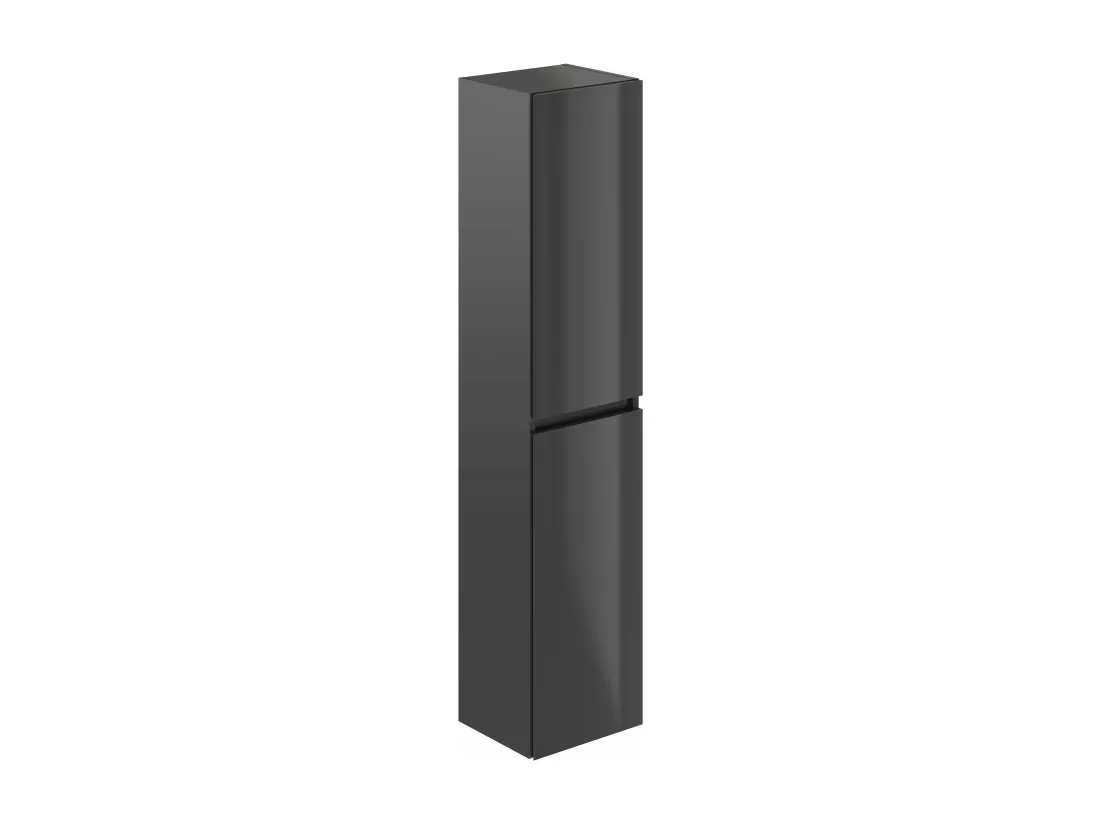 Colonne de salle de bain NELI 2 portes 140x30x27 cm gris anthracite T-BATH