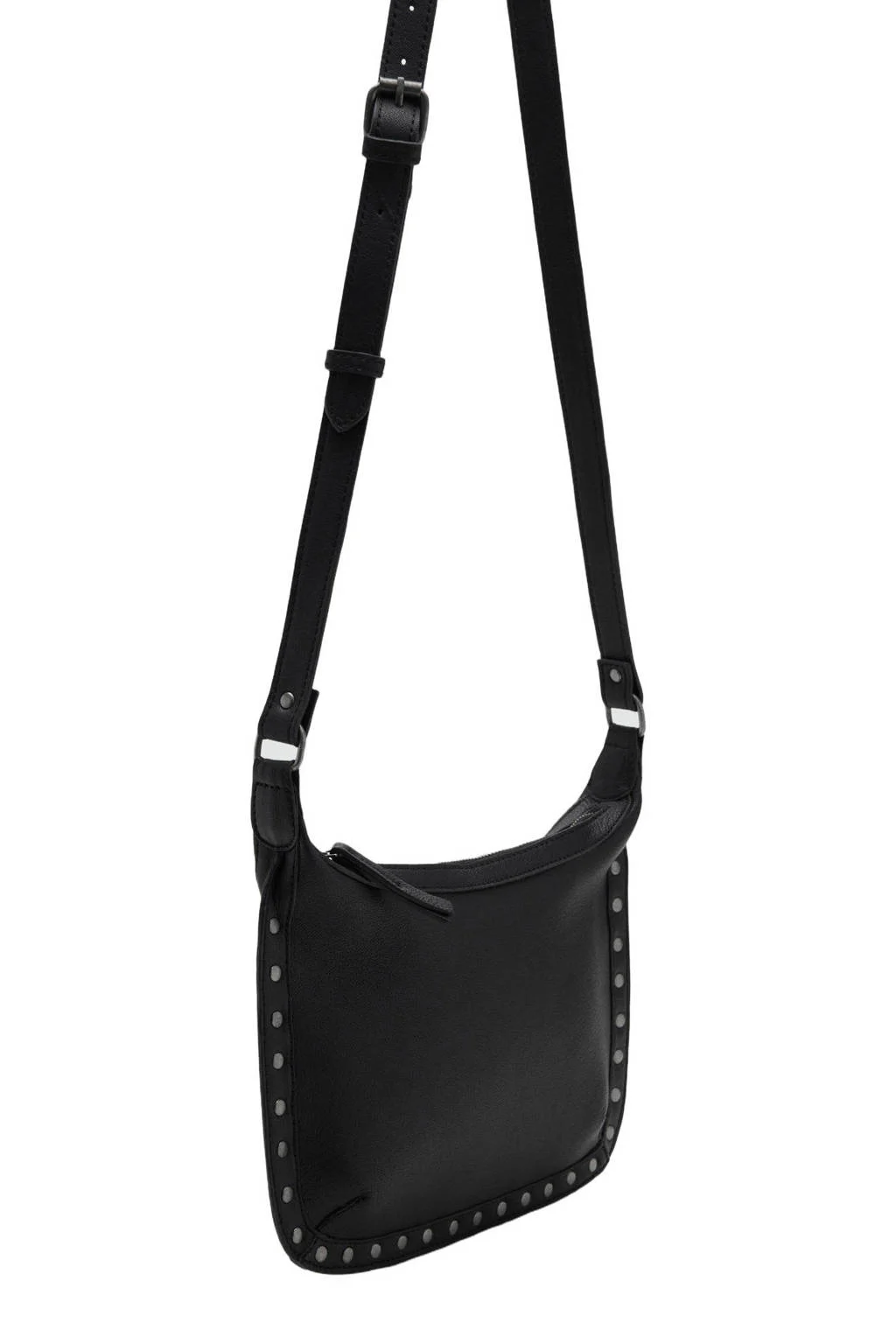 MANGO TEEN leren schoudertas met studs zwart