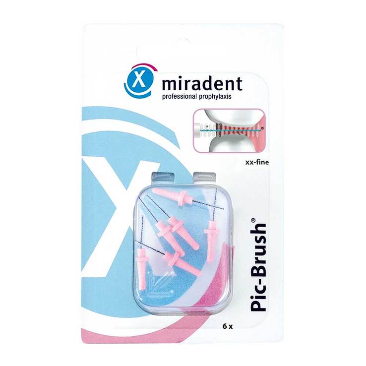 Miradent Interdentalbürste Pic-Brush xx-fein pink, 6 St