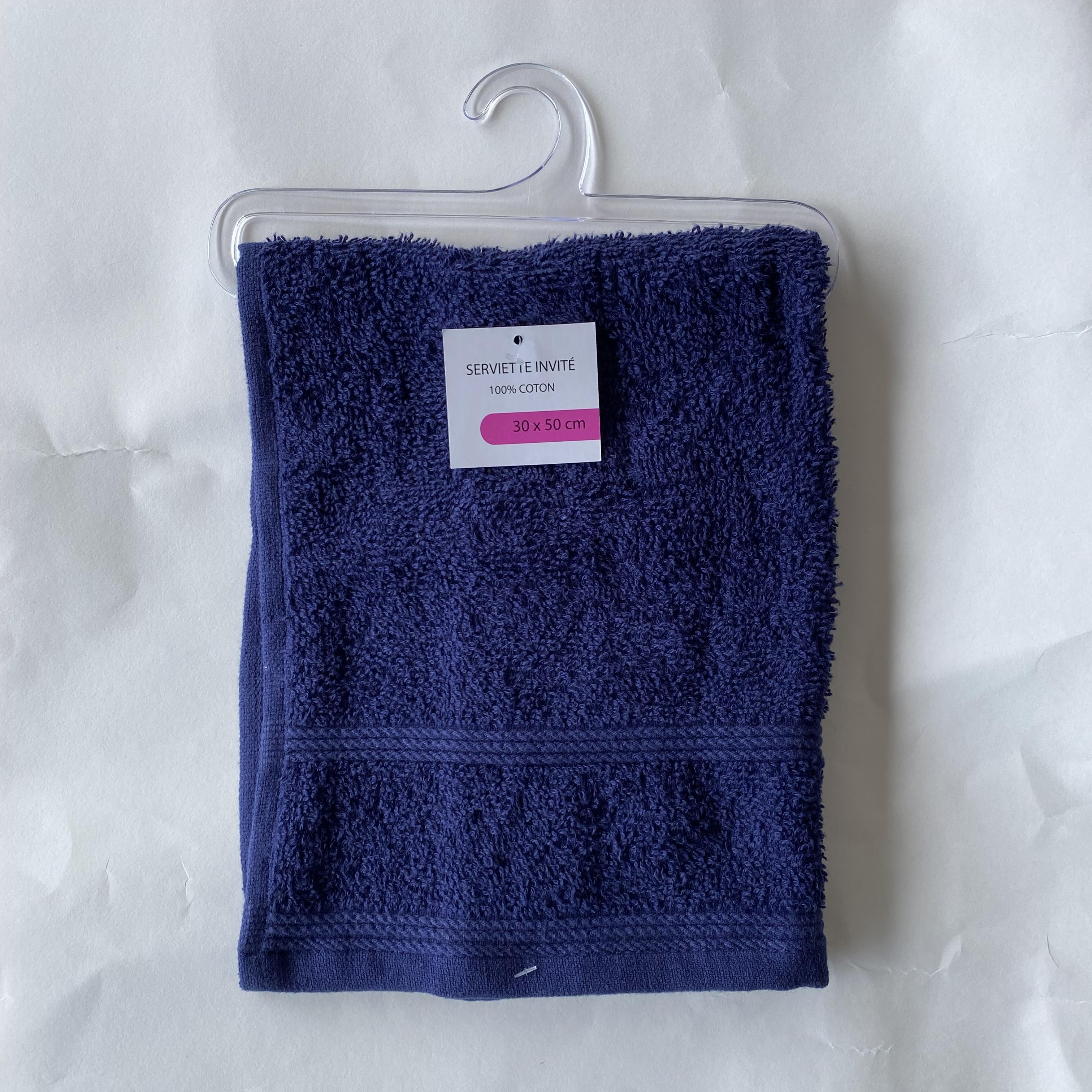 SERVIETTE INVITE 30X50CM BLEU