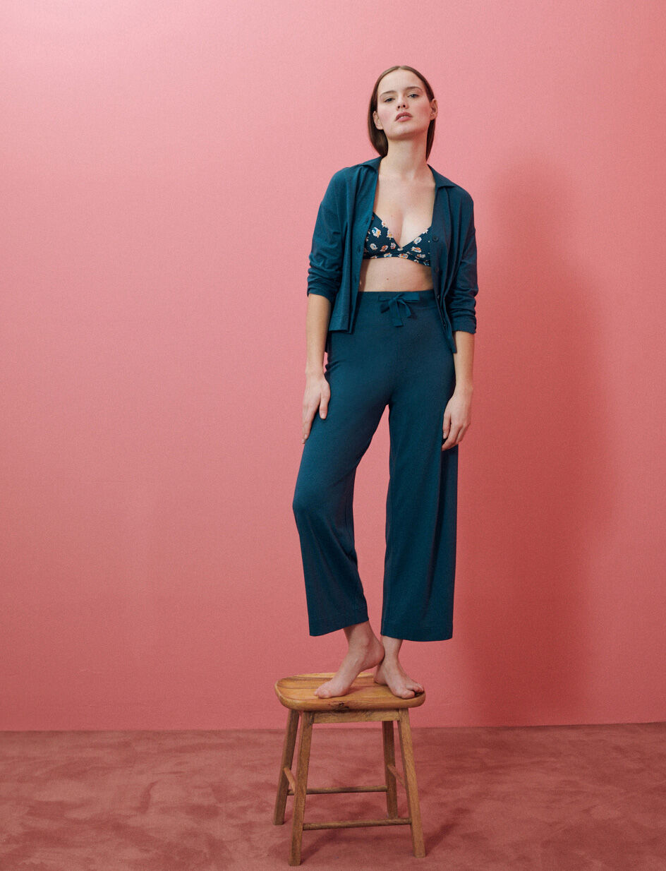 Pantalon - bleu canard