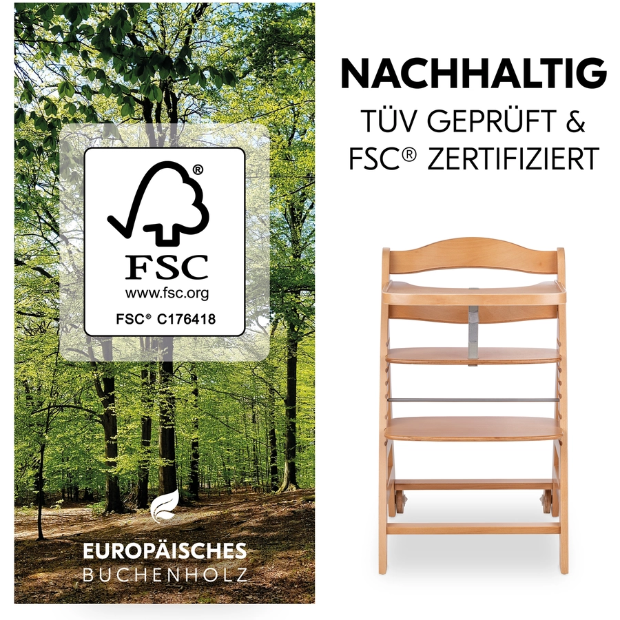 hauck Hochstuhl Beta Plus Natur