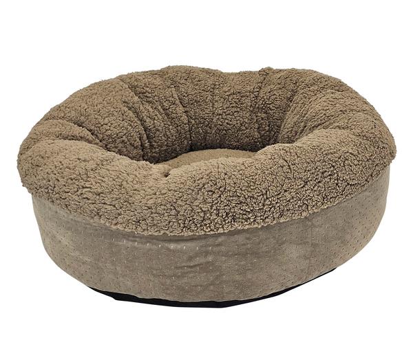 Nobby Komfortbett Teddy, rund, taupe