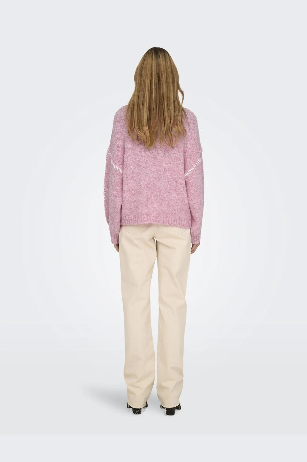 JDY Jdyzoey Life L/S On Stitch Pull Knt 15336758 4743312 lilac sachet w birch stitch