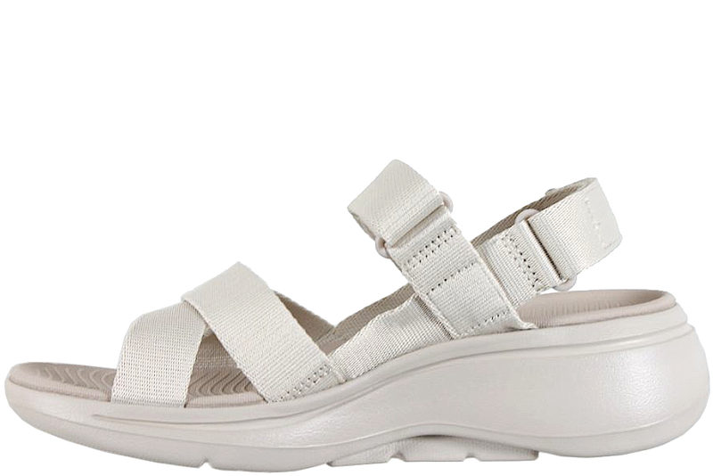 SKECHERS GO WALK ARCH FIT SANDAL I RÅHVIDT TEKSTIL