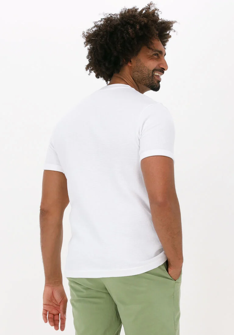 CALVIN KLEIN witte calvin klein t-shirt monogram badge waffle ss tee