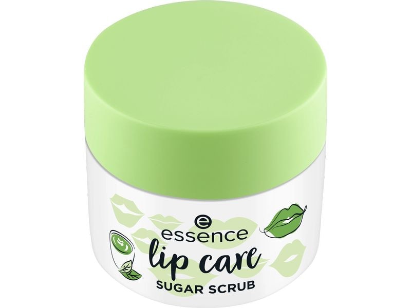 essence Lippenpflege Sugar Scrub 9 g Lippenpeeling mit dem Duft von grünem Matcha-Tee und Zuckerpartikeln für zarte Lippen