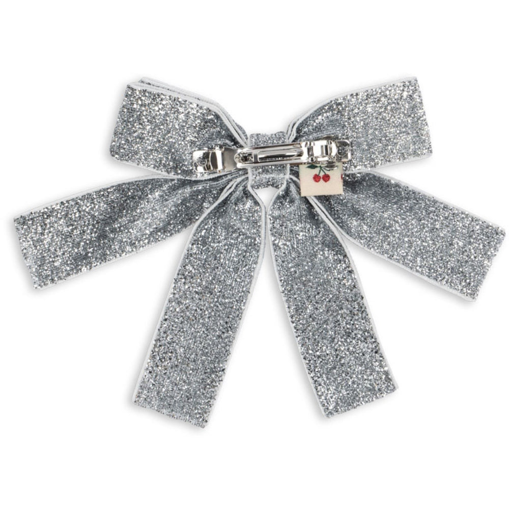 Køb Konges Sløjd Silver Glitter Fløjl Dobbelt Sløjfe Hair Barrette