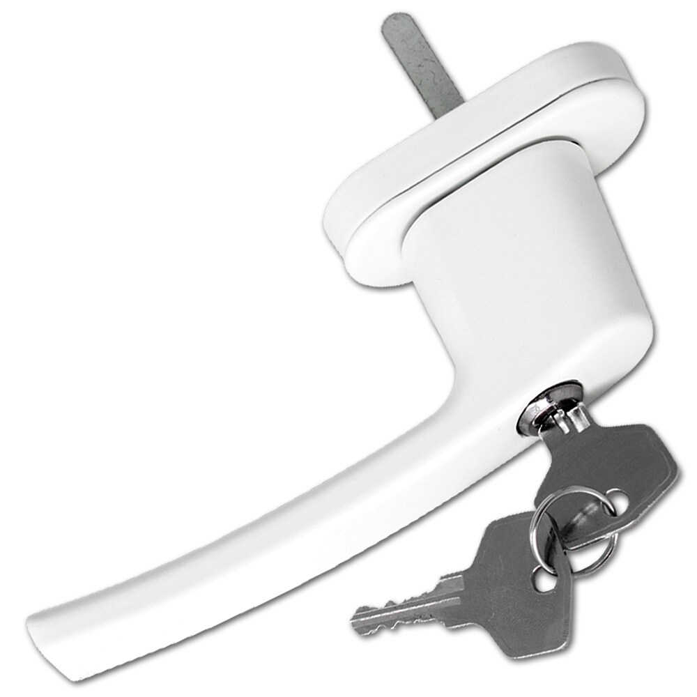 tectake® 8 Fenstergriffe, zu und gekippt abschließbar, für 7 mm Vierkantrahmen, inklusive 2 Schlüssel pro Griff