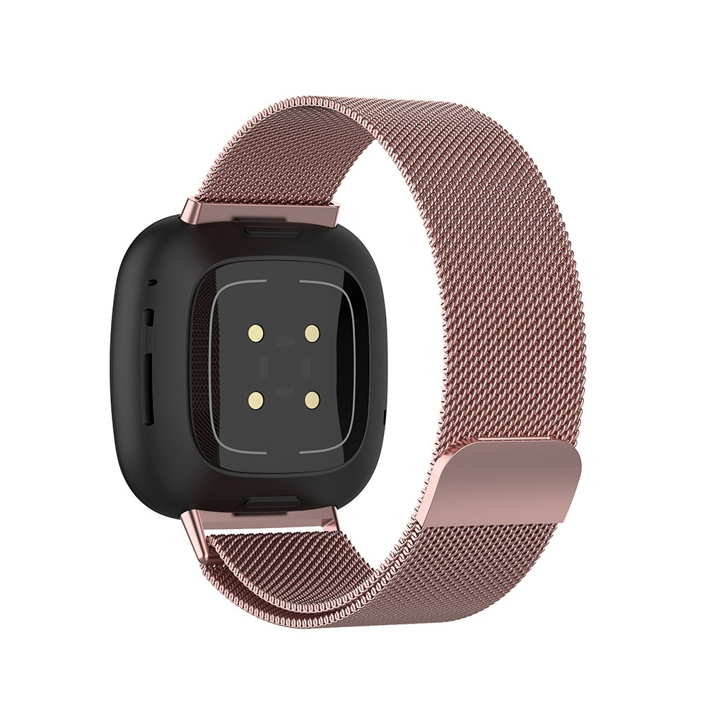 Fitbit Versa 3 / Sense Edelstahl Armband Milanaise Magnetverschluss (Gelenkumfang: 160-250mm) - Pink