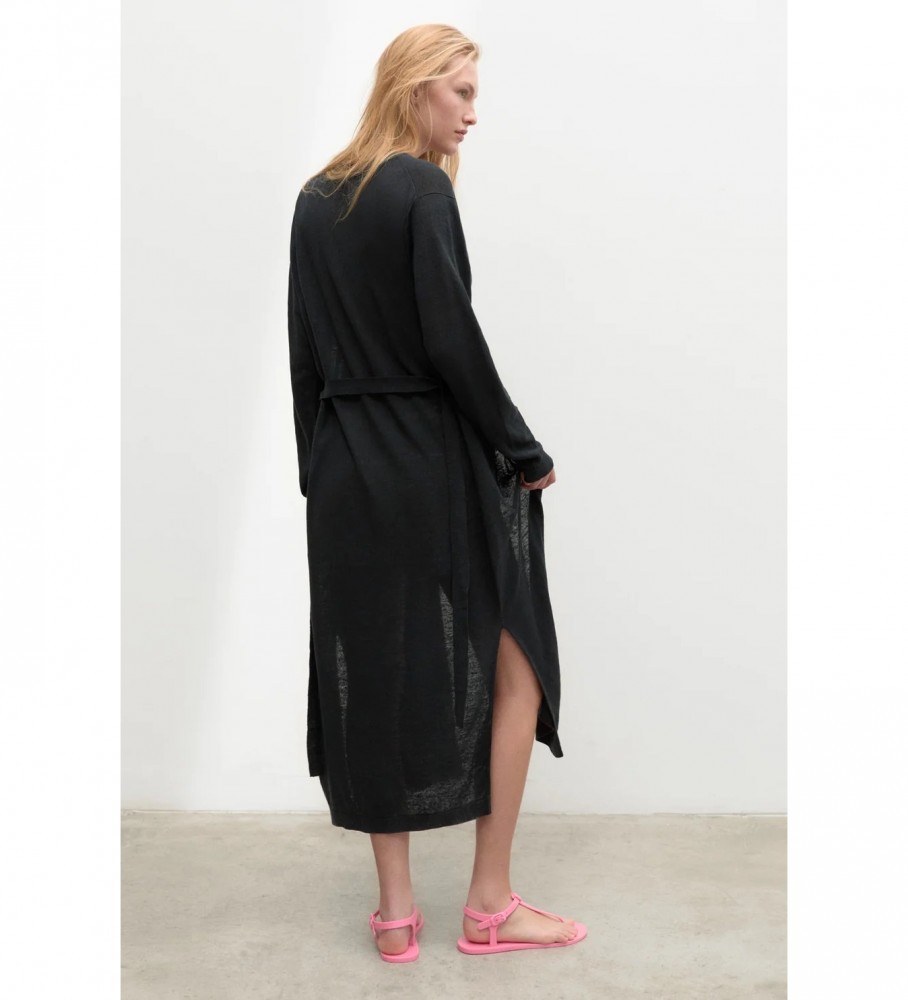 Vestido de malha ECOALF Plumalf para mulheres, preto