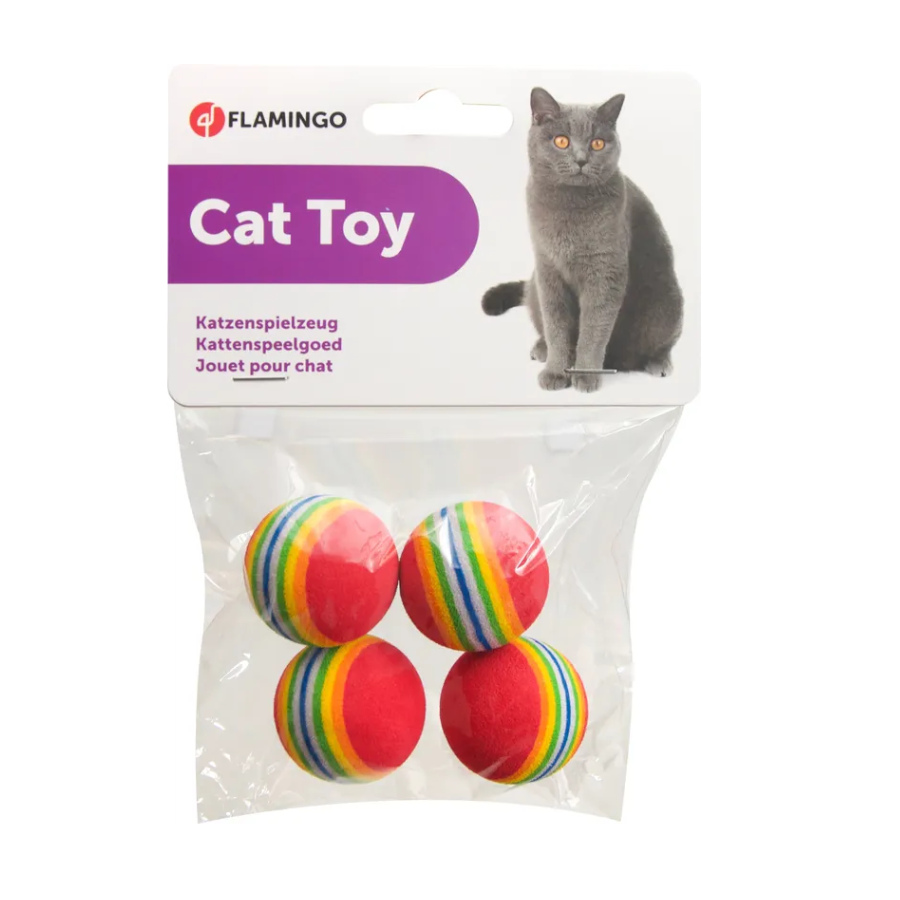 Bola multicolorida Flamingo Dony para gatos