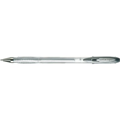 Stylo roller encre gel SIGNO Métal UM120NM, argent