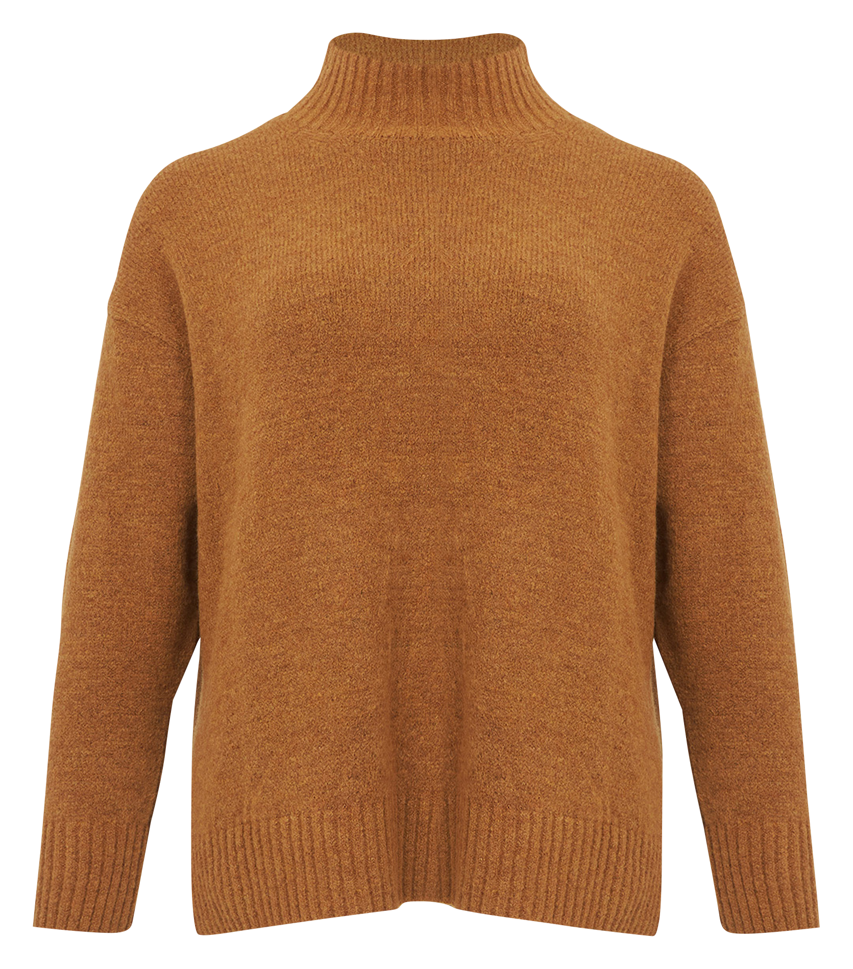 Pull col montant| Marron