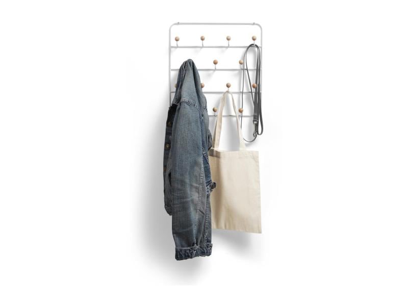 Umbra Türgarderobe Estique 14 Haken, Weiss Garderobe für für die Türe oder an die Wand