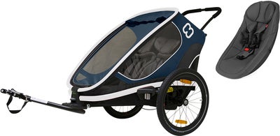 Hamax Outback Reclining Sykkelvogn 2019 inkl. Babysete, Navy/White