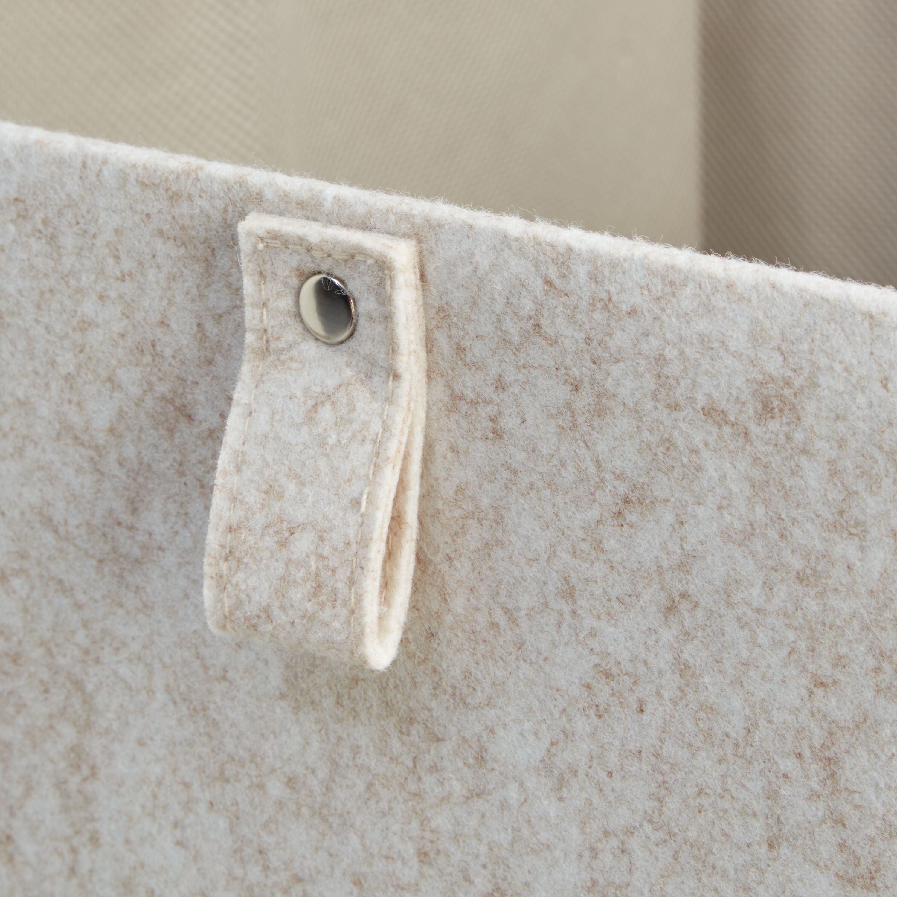 WILONA Filzbox beige 32x32x32 cm - Beige / B: 32.0 cm x T: 32.0 cm x H: 28.0 cm