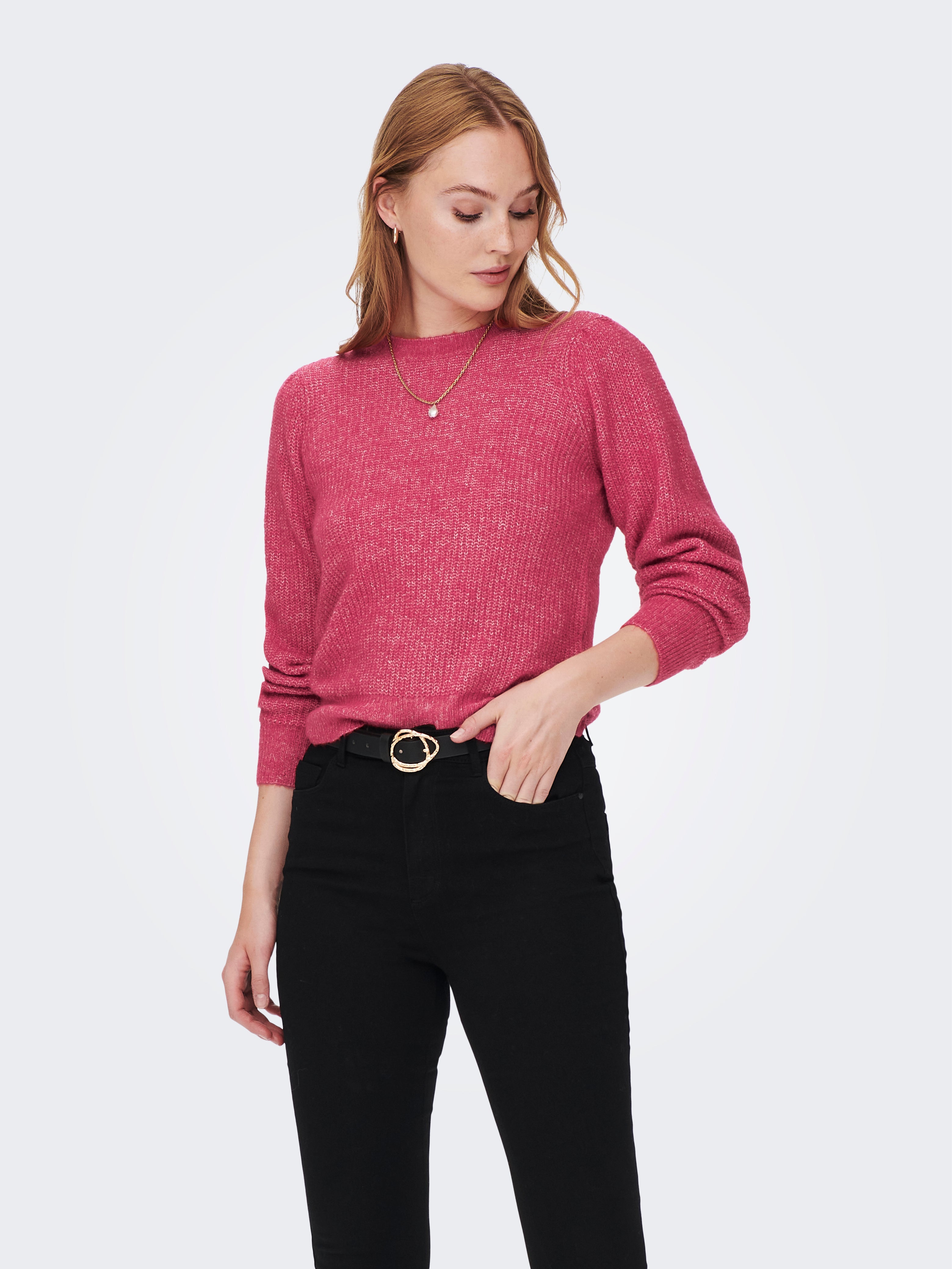 JDYINGEBORG Strickpullover Raspberry Wine