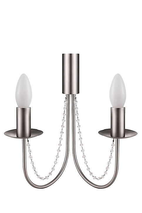Applique murale Suhel 2 ampoules E14 1P20 argent
