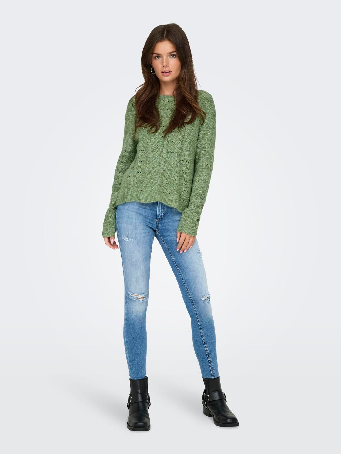 ONLLOLLI Strickpullover Hedge Green