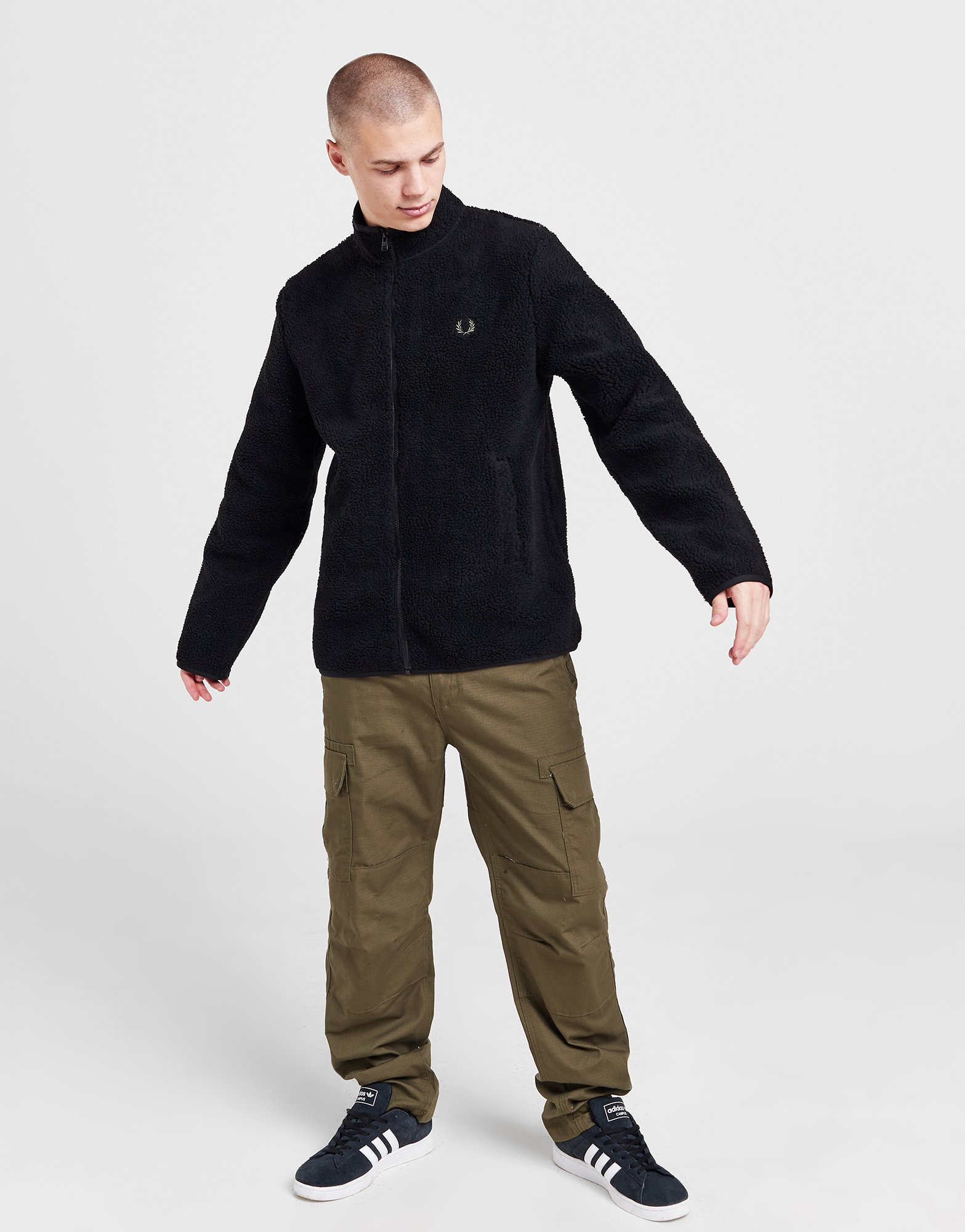 Fred Perry Veste Zippée Borg Fleece Homme