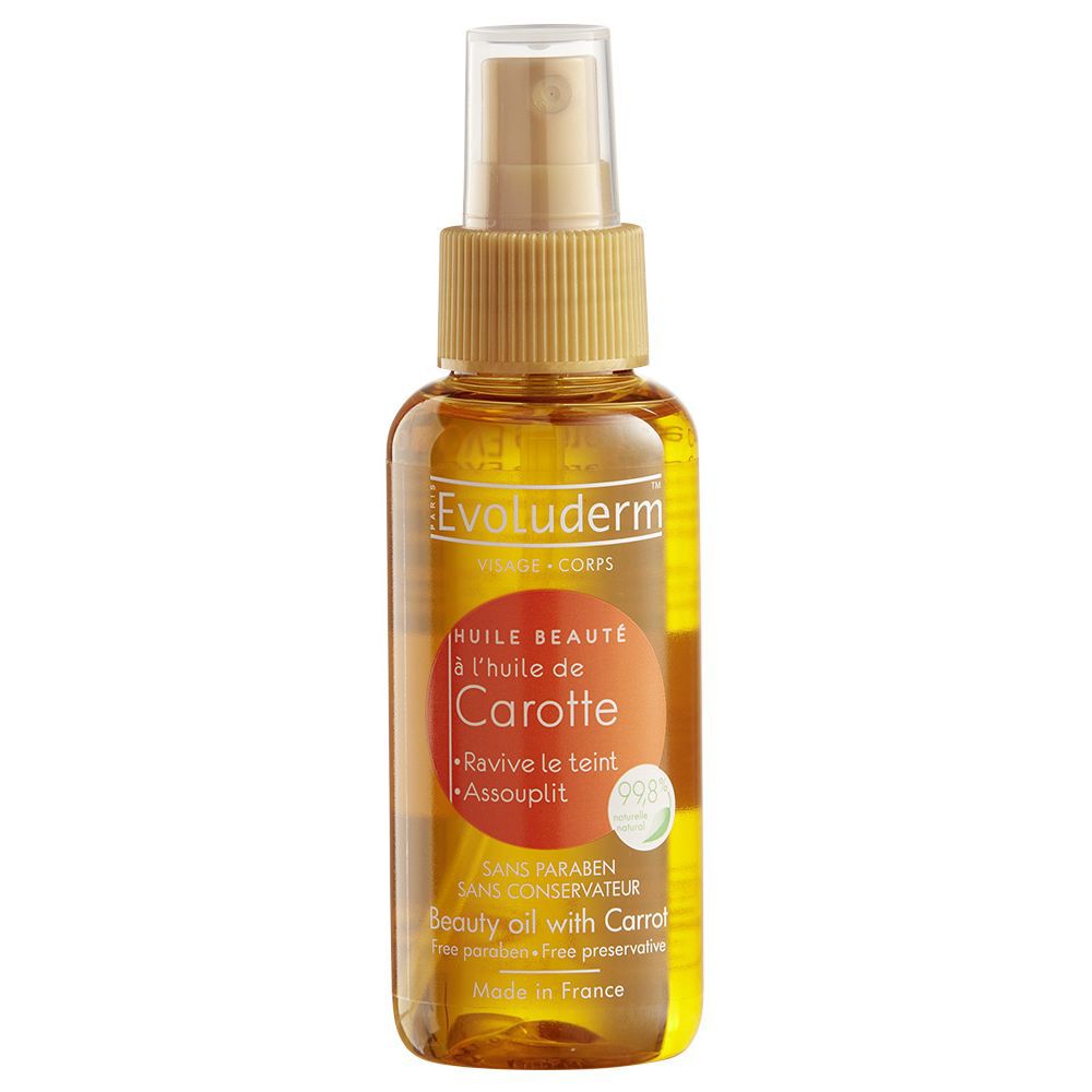 Huile de beauté à l'huile de carotte Evoluderm 100 ml