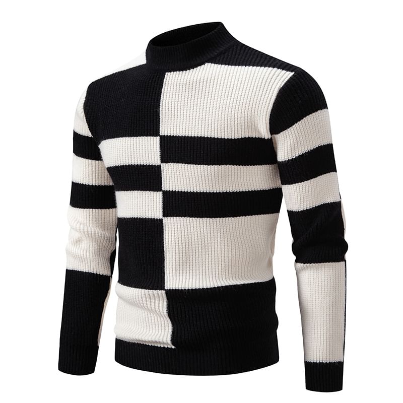 Sparrow Farm - Mock Neck Two Tone Trui