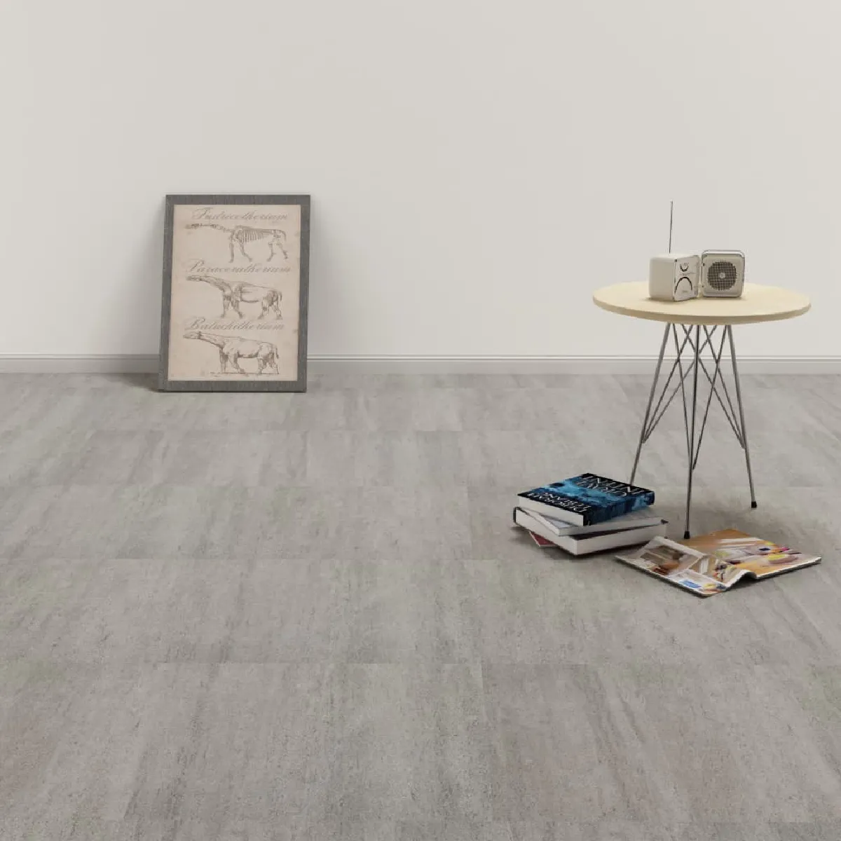 vidaXL Dalles PVC autoadhésives 1,86 m² - Gris pointillé
