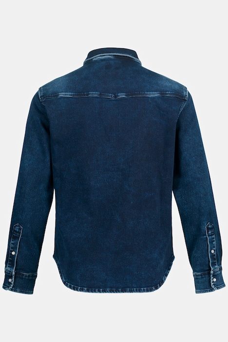 Jeanshemd, FLEXNAMIC®, Denim, Langarm, Kentkragen, Modern Basic Fit, Western Look
