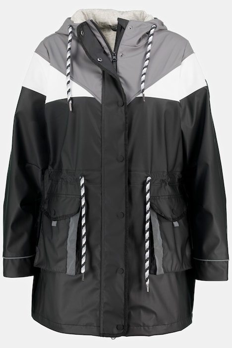 Friesenjacke, Colorblocking, 2-Wege-Zipper, Reflektor