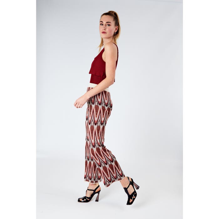 Veritas-Broek lurex print