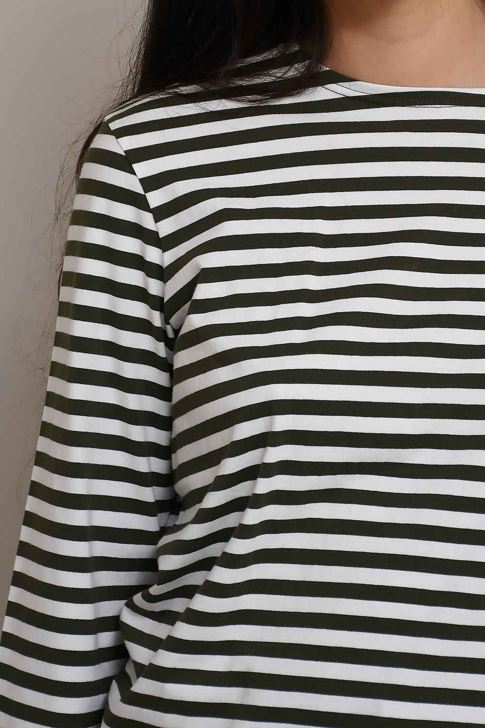 Boatneck cotton longsleeve t-shirt