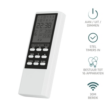 KlikAanKlikUit Afstandsbediening ATMT-502 met Timerfunctie